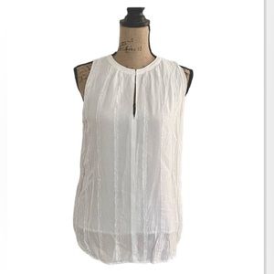 🤍LOFT Sleeveless White Blouse Size M
